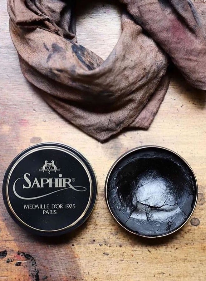 SAPHIR Medaille d'Or Pate De Luxe - Natural Wax Shoe Polish for Leather Shining - 50ml - Neutral - Image 2
